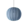 Made By Hand - Pendellampe - Knit-Wit 60 Round Pendant - Blue Stone