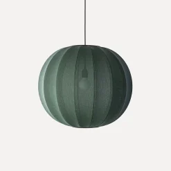 Made By Hand - Pendellampe - Knit-Wit 60 Round Pendant - Tweed Green