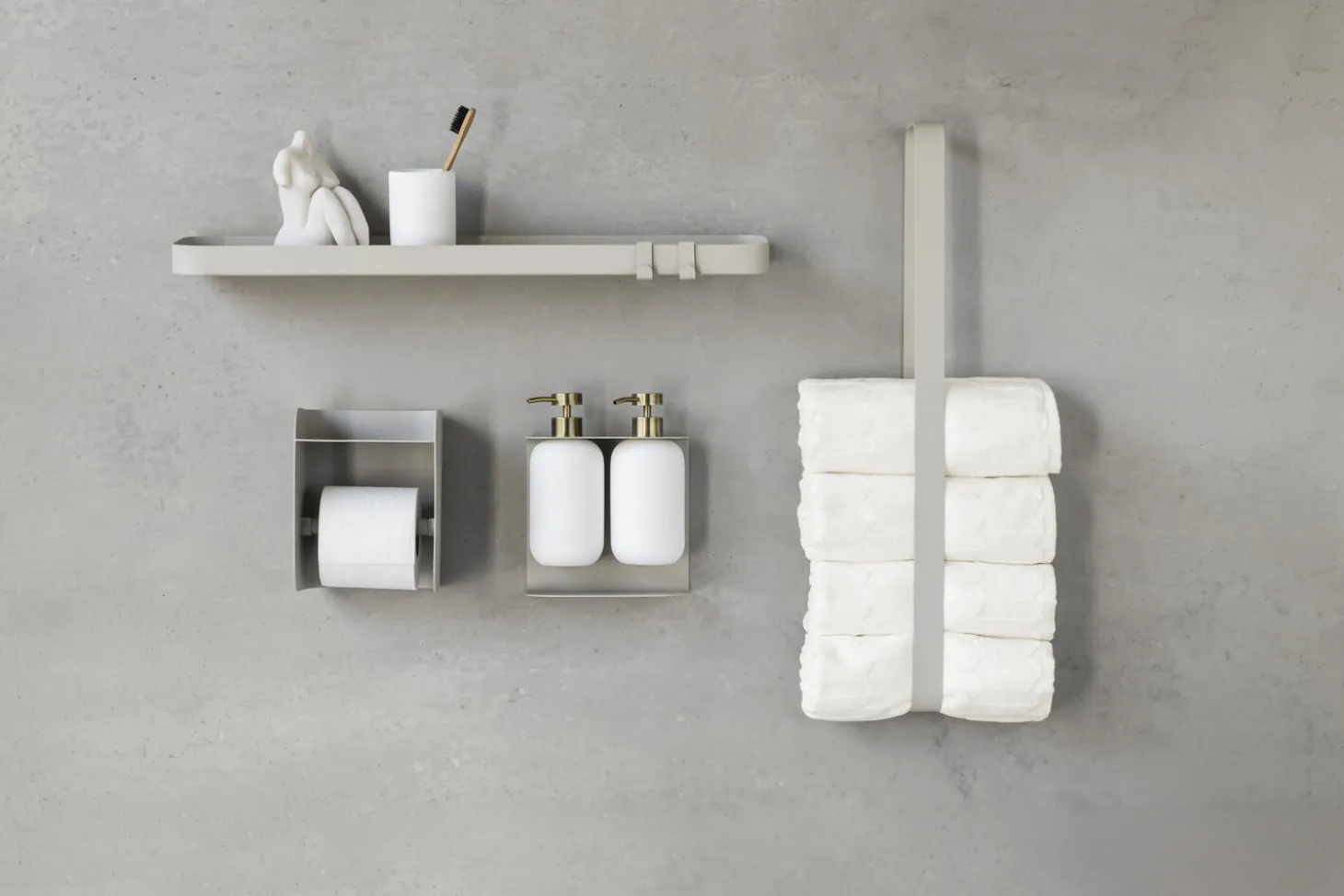 Mette Ditmer - CARRY toiletrulleholder, sandgrå