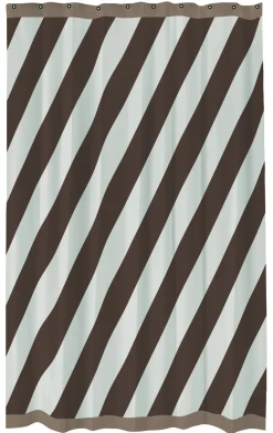 Mette Ditmer - DIAGONAL-badeforhæng - Chocolate