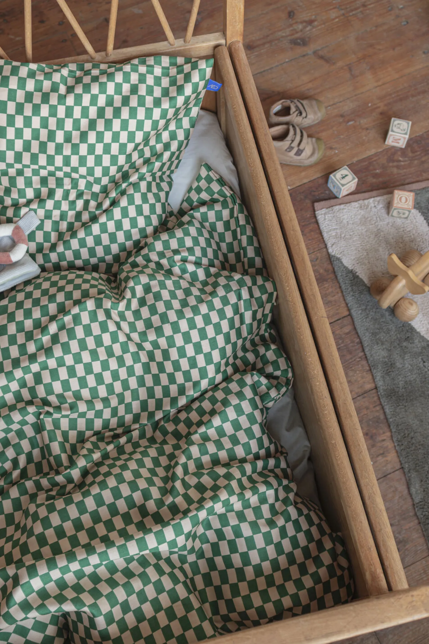 Mette Ditmer - MINI junior bed set - Pine green / Tan