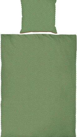 Mette Ditmer - MINI-sengesæt - Pine green/Tan - W140 x L220 cm