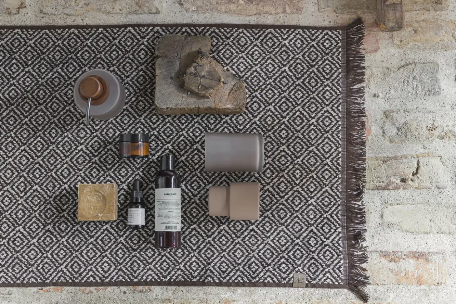Mette Ditmer - MOROCCO-bademåtte - Chocolate/Off-white - W50 x L80 cm