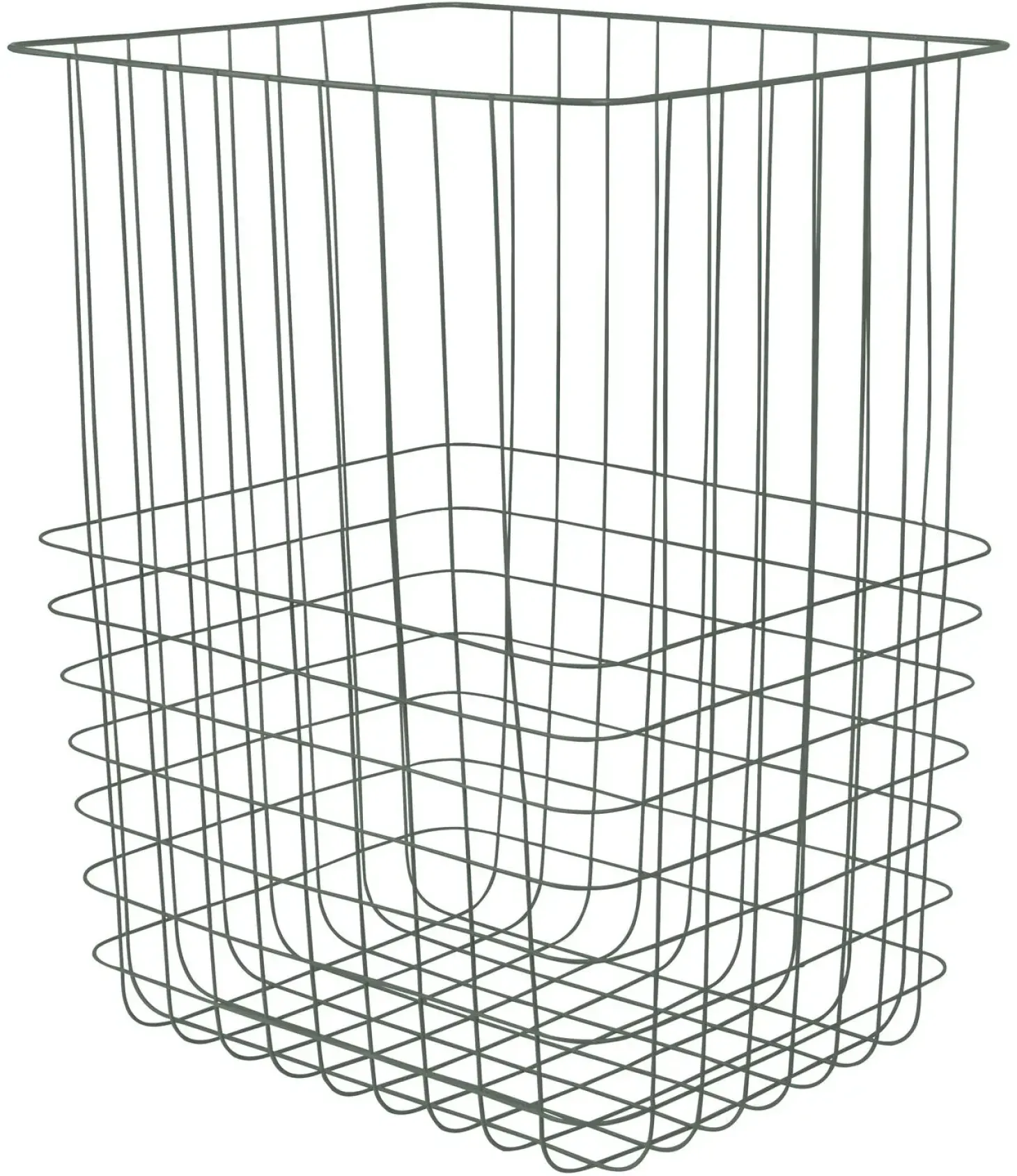 Mette Ditmer - STORE-IT trådkurv med bomuldspose - Large - Thyme green