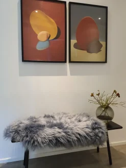 Misha Lammeskind - Grå - Ægte skind - 50x85 cm