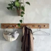 Moudhome - OAK Knagerække Egetræ Med Stål Knager - 100 cm
