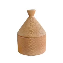 Moudhome - Rustic keramik krukke med låg - 14,5 cm