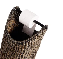 Muubs kurv som toiletrulleholder, Sort - Høj