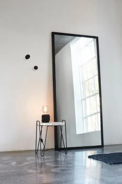 Muubs - Vægspejl Washington L - Jern/Glas. : 90x 200 cm. Sort kant