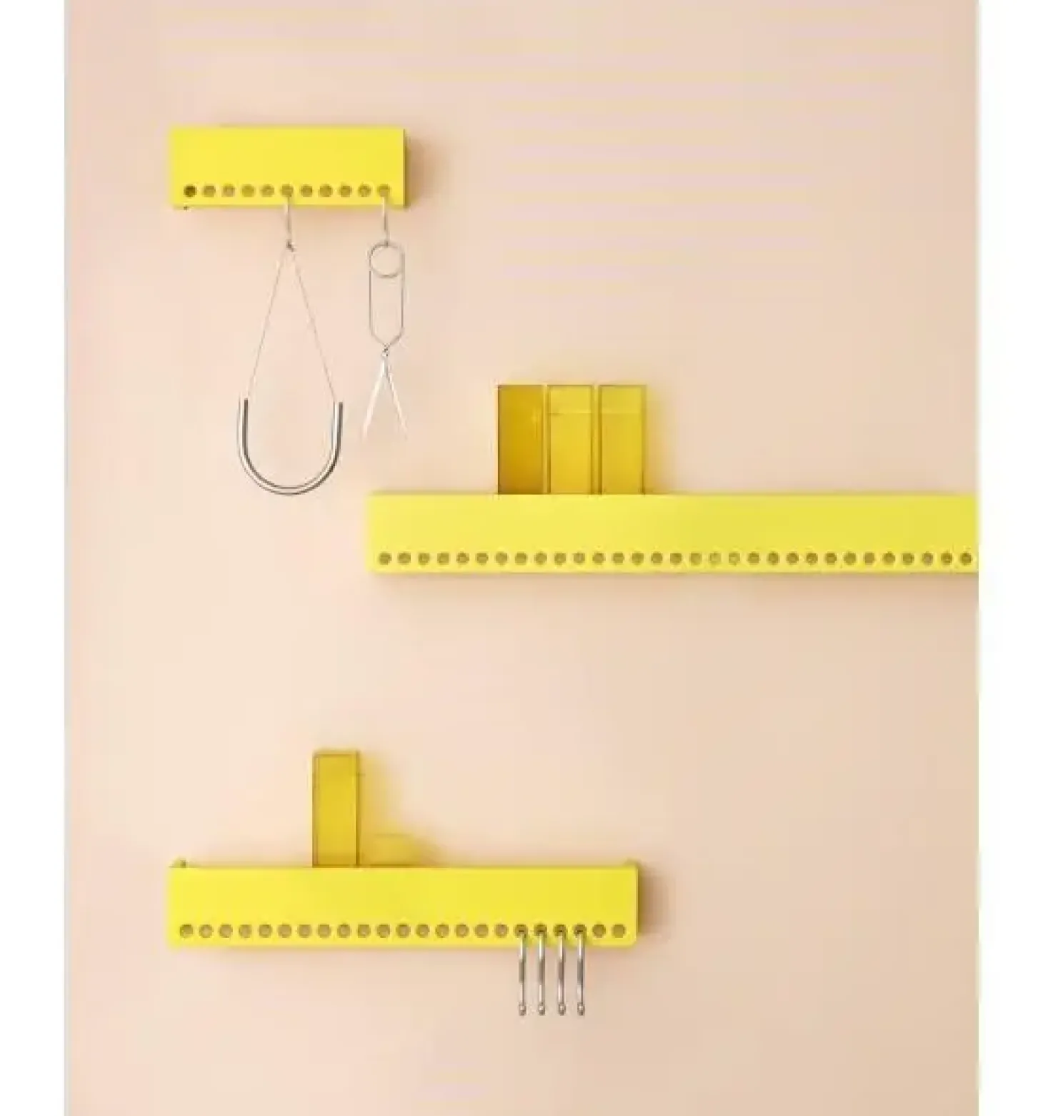 Nomess - So-Hooked knagerække - 60 cm - Sort inkl. 5 kroge