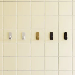 Normann Copenhagen - Curve Mini Knage - sæt med 2 styk - Mat sølvfarvet