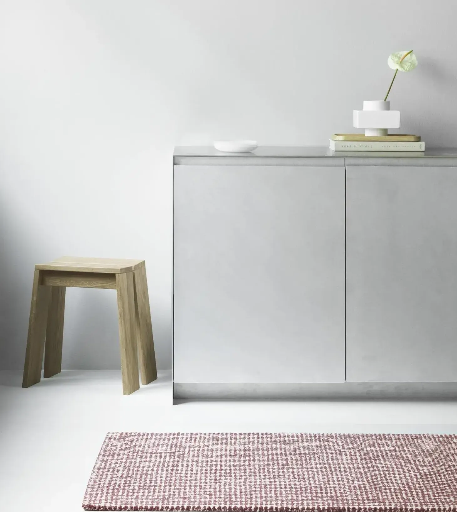 Normann Copenhagen - Flick Rug 170x240 cm - Off White/Burgundy