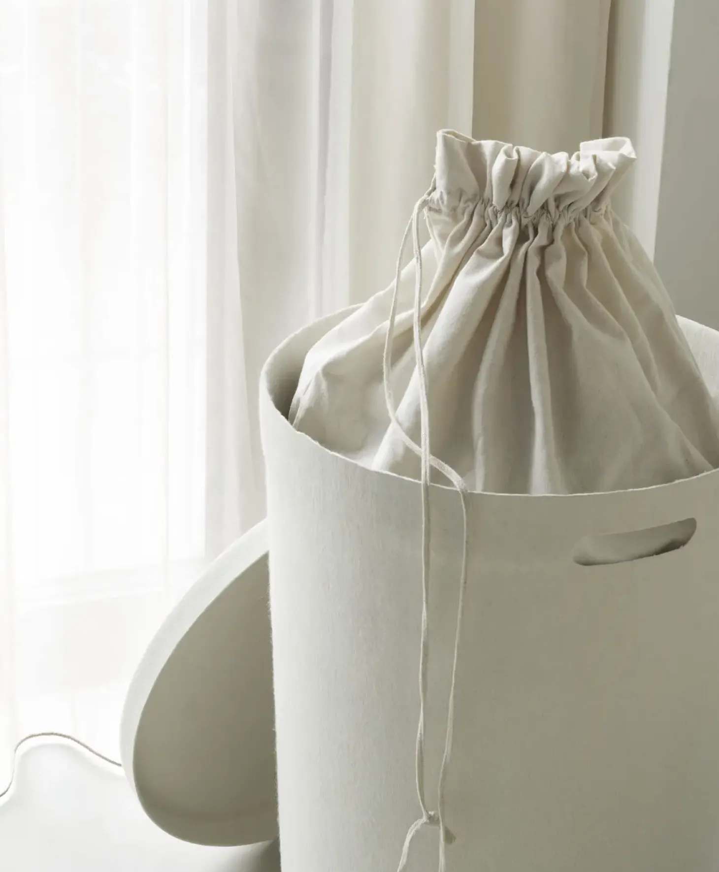 Normann Copenhagen - Hide Laundry Basket Cream