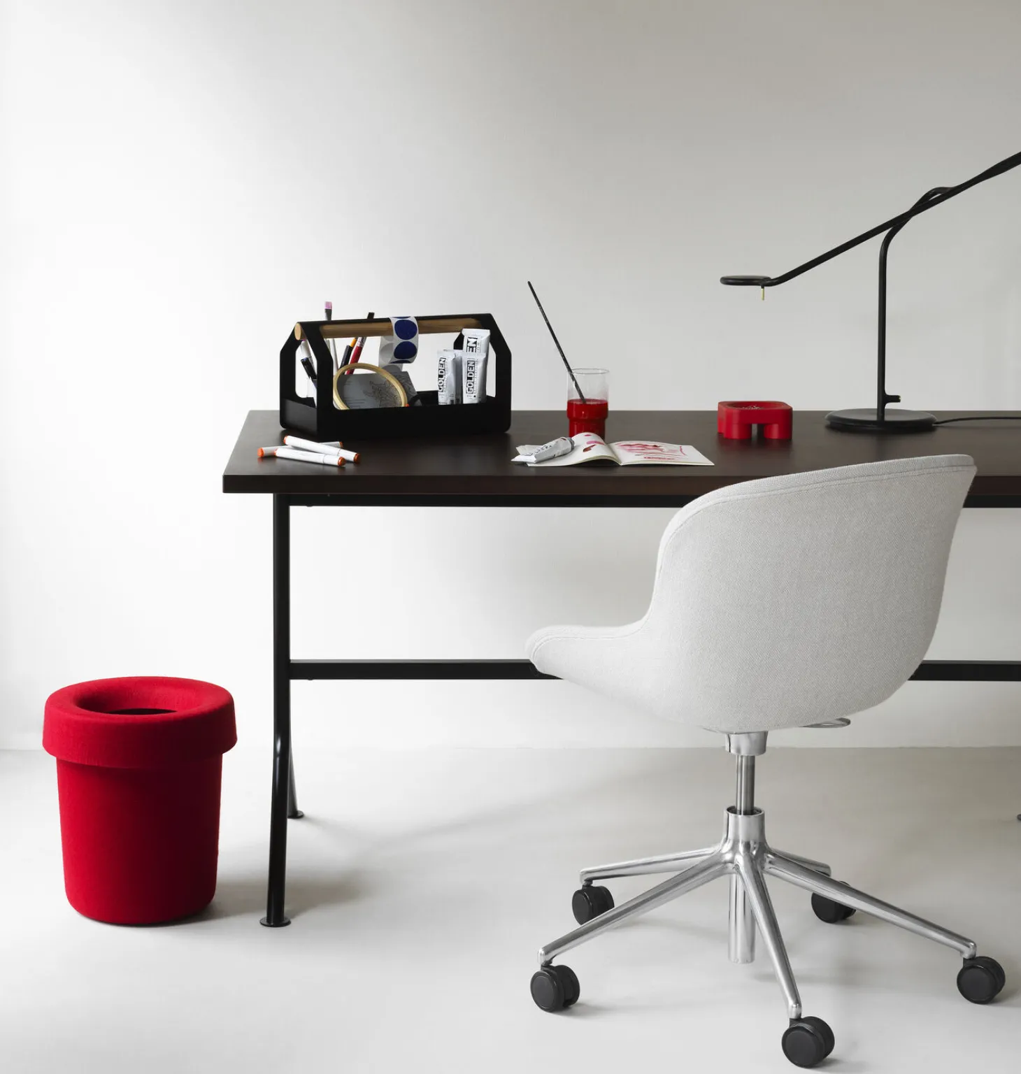Normann Copenhagen - Hide Office Bin Bright Red