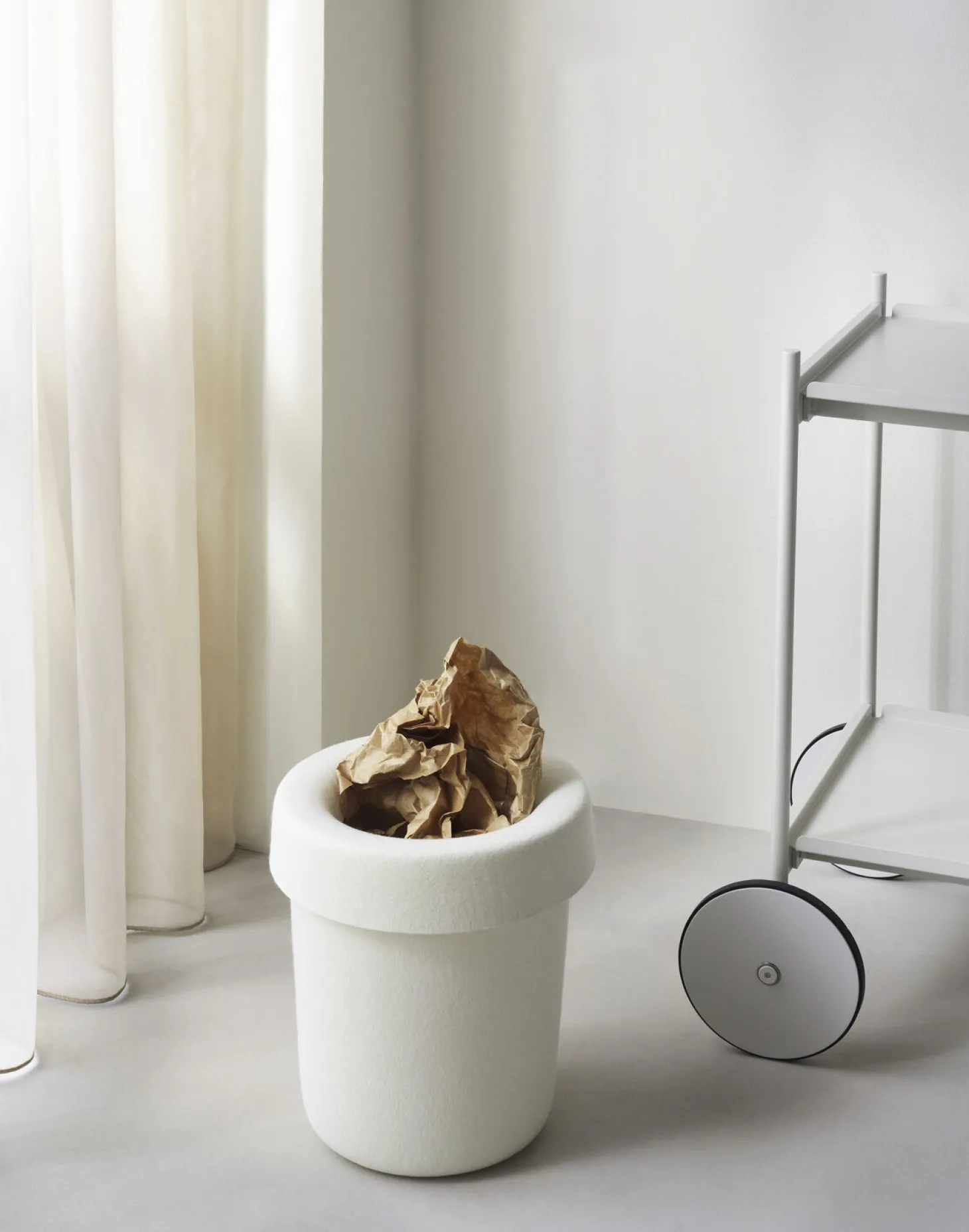 Normann Copenhagen - Hide Office Bin Off Cream
