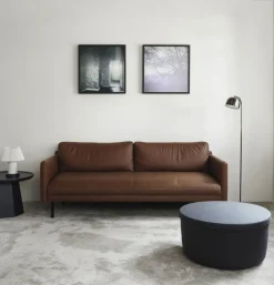 Normann Copenhagen - Hide Opbevarings Puf Small - Blå - Small