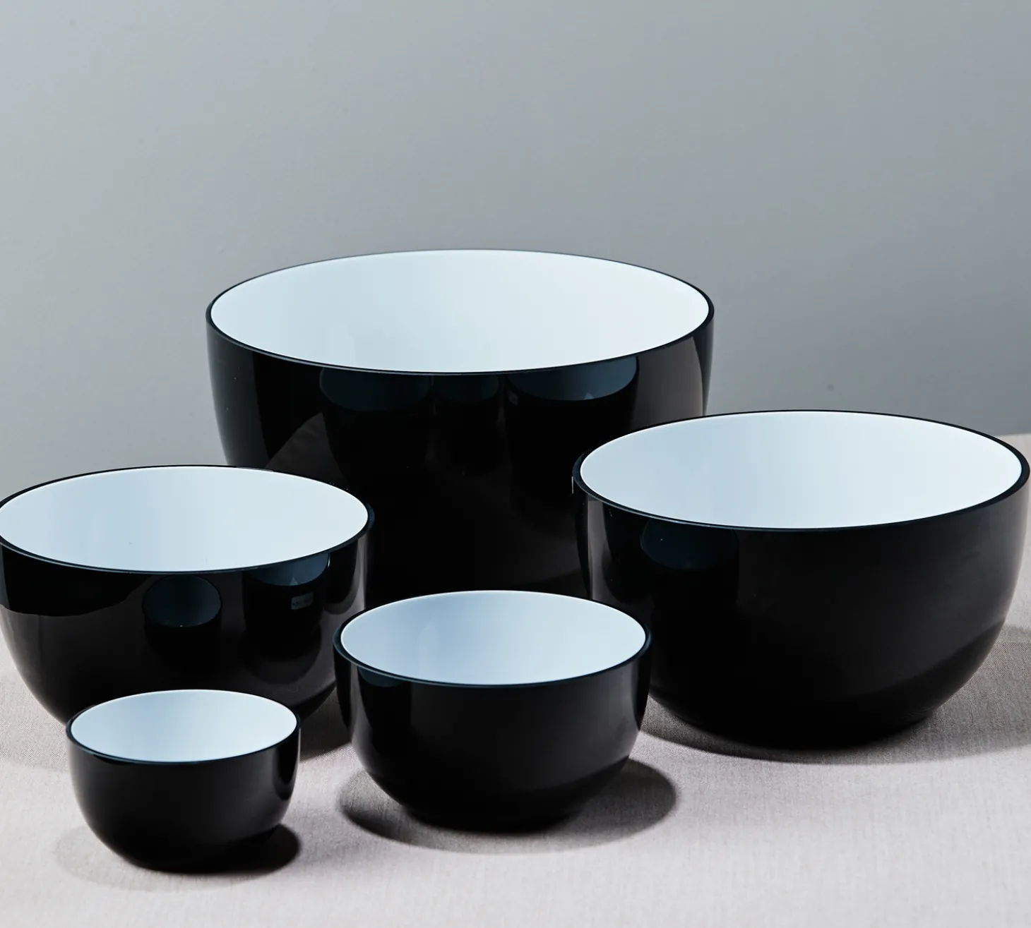 Piet Hein - Skål glas 26 cm - SORT