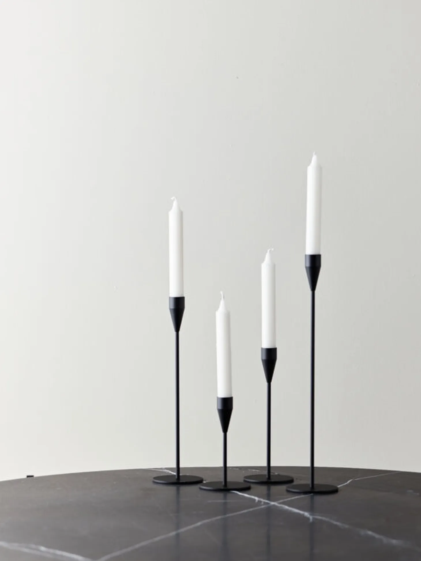 Piet Hein - SORT Lysestage Mars 14 cm