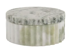 Present time - Bowl with lid marble himalayan green