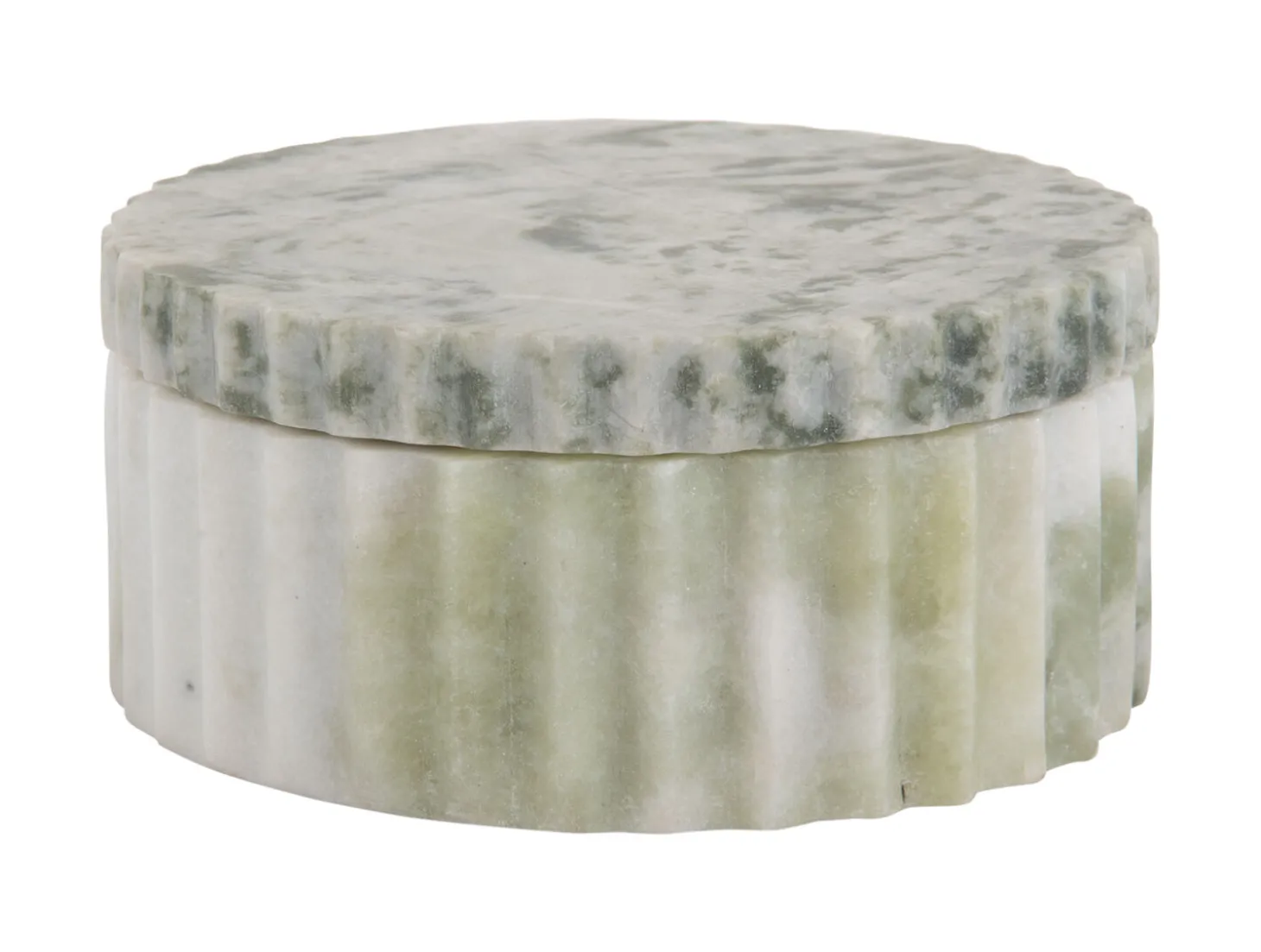 Present time - Bowl with lid marble himalayan green