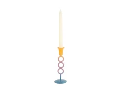 Present time - Candle holder Anillo Vivo medium multi colour mango yellow