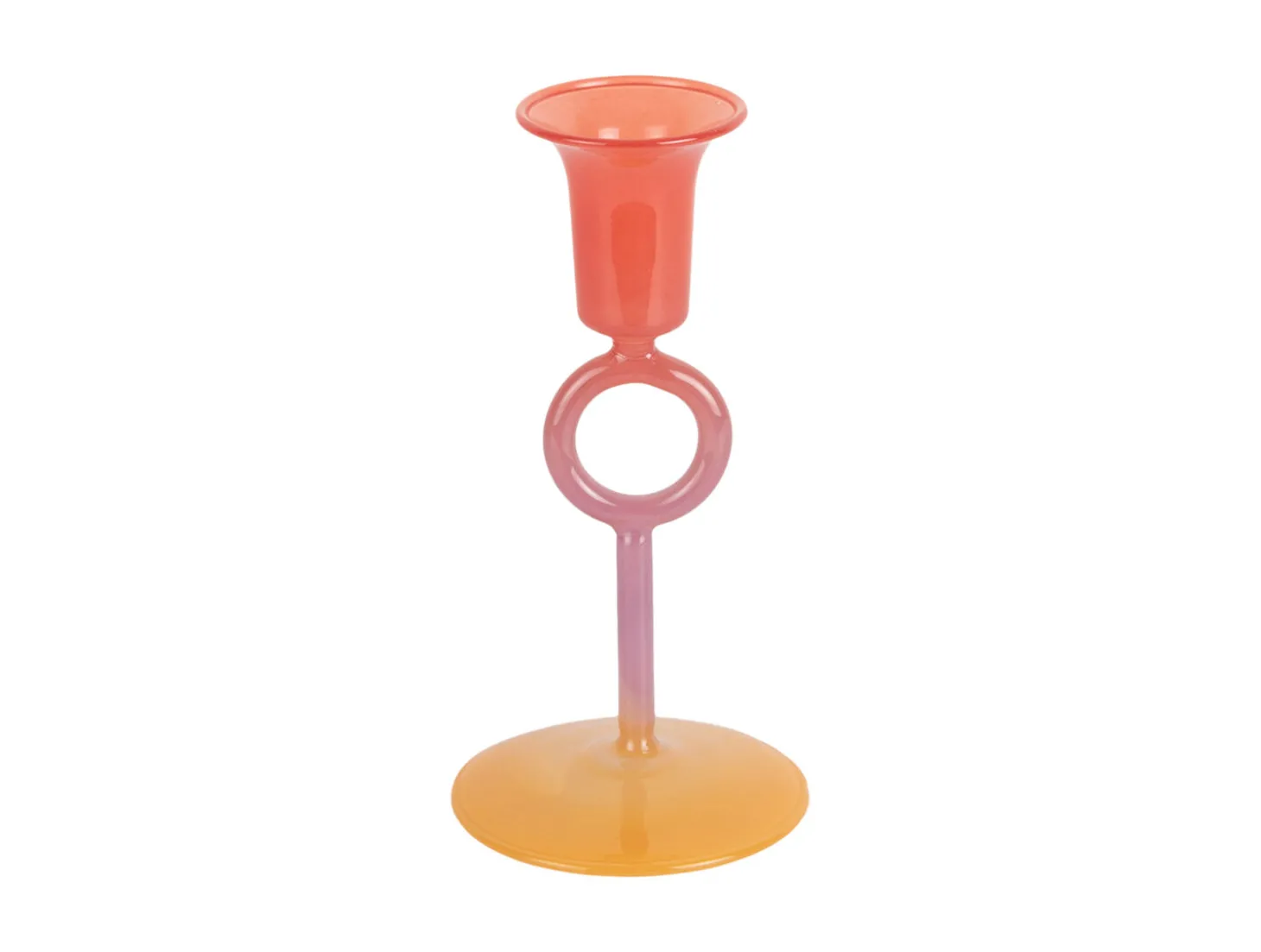 Present time - Candle holder Anillo Vivo small multi colour bright red