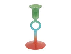 Present time - Candle holder Anillo Vivo small multi colour retro green
