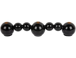 Present time - Candle holder Bubbles straight enamel black