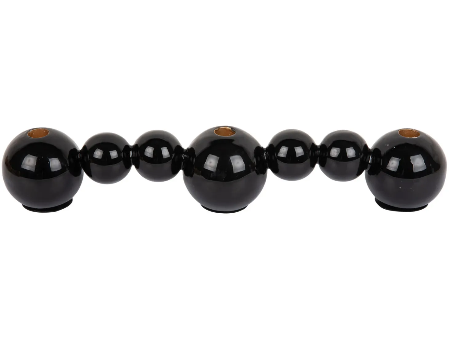 Present time - Candle holder Bubbles straight enamel black
