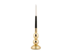 Present time - Candle holder Dazzle medium gold plated