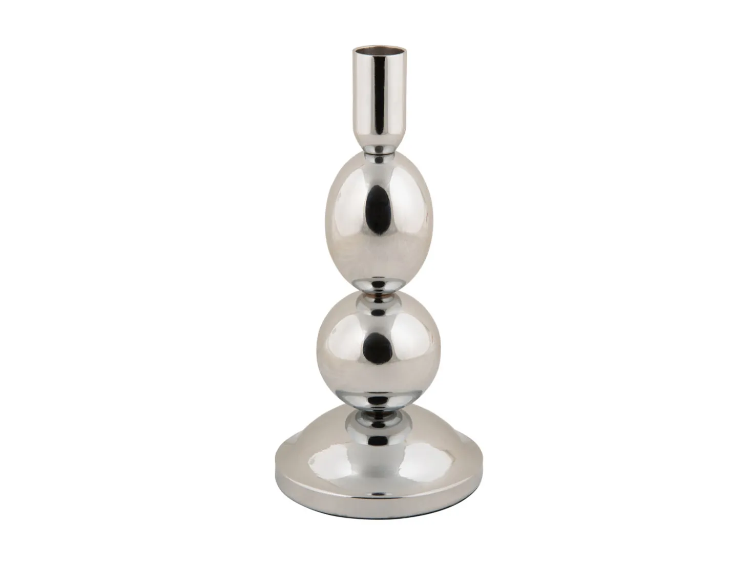 Present time - Candle holder Dazzle medium chrome plated