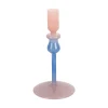 Present time - Candle holder Duo Colores small soft pink w. cobalt blue