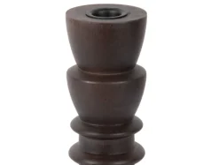 Present time - Candle holder Formado Medium mango wood walnut lacquered