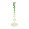 Present time - Candle holder Grato Mecer large retro green to soft green