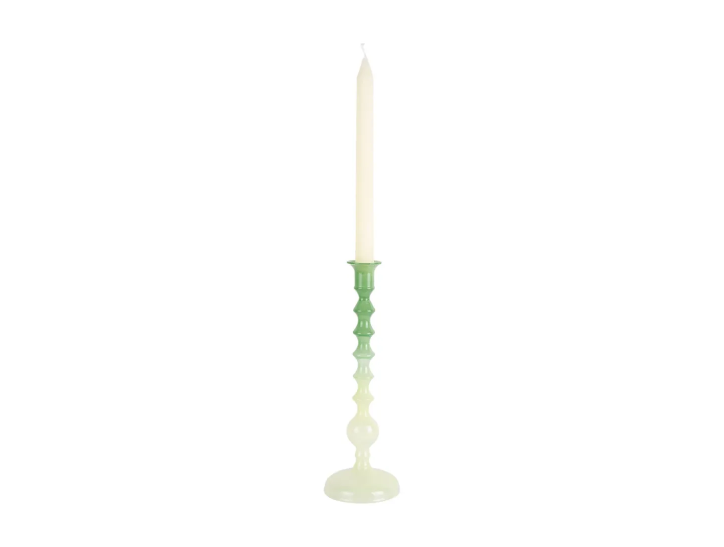 Present time - Candle holder Grato Mecer large retro green to soft green