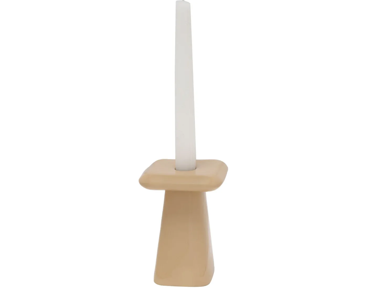 Present time - Candle holder Roca medium soft brown