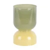 Present time - Candle holder Variado Colores jungle green w. soft yellow