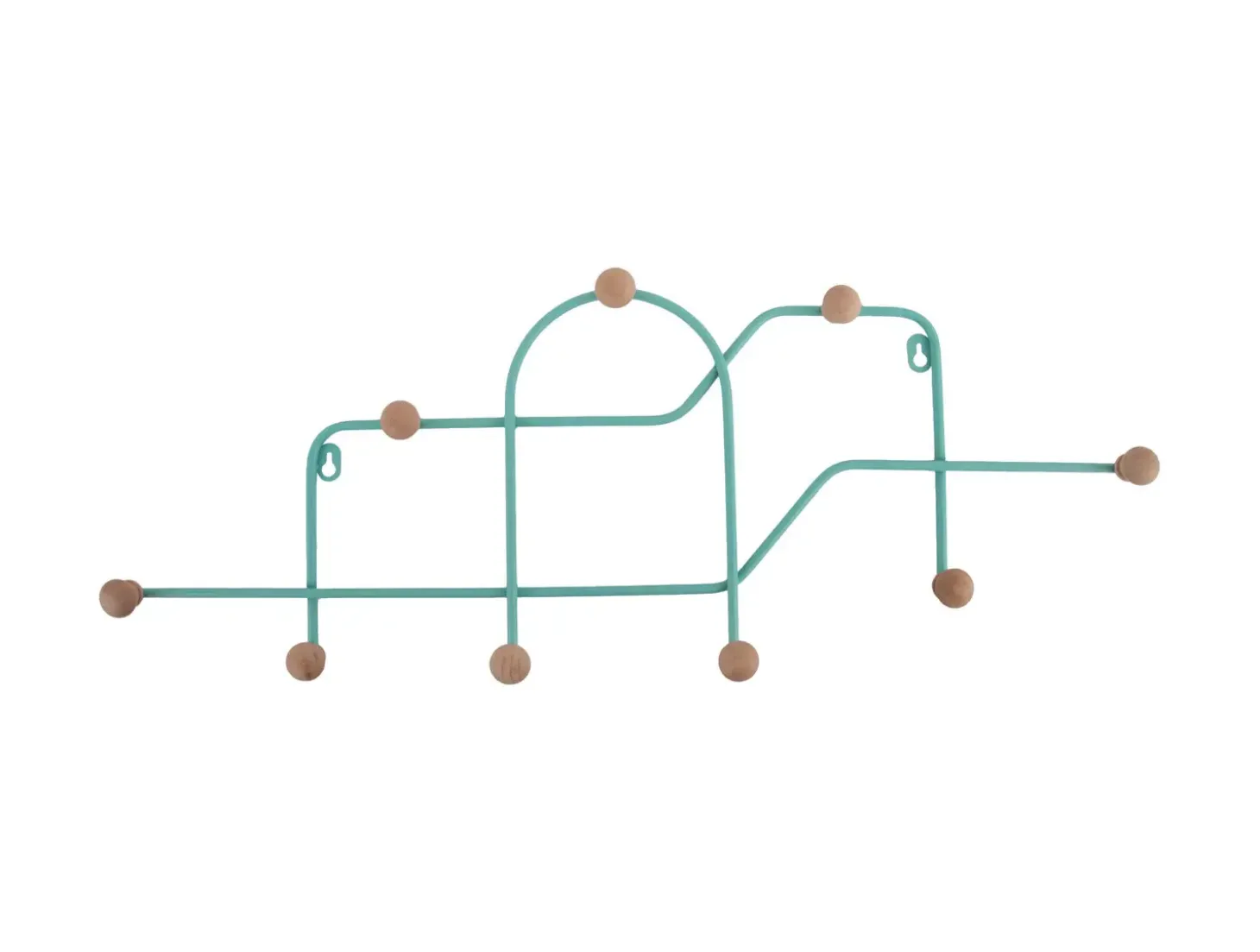 Present time - Coat rack Maze turquoise blue
