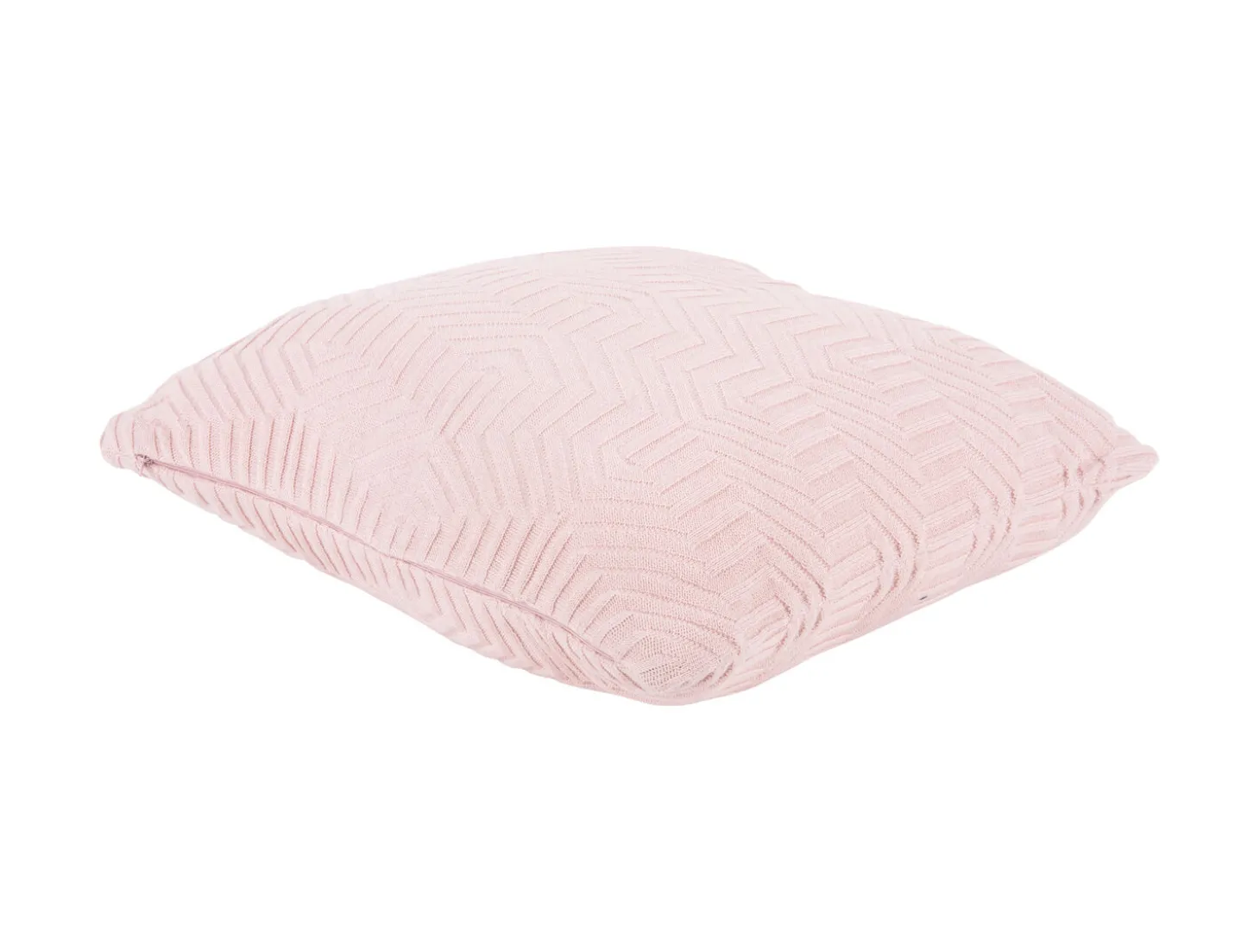 Present time - Cushion Honeycomb knitted cotton soft pink