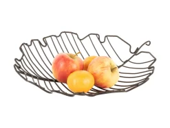 Present time - Fruit basket Leaf large iron black