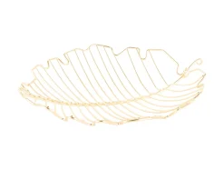 Present time - Fruit basket Leaf iron gold plated