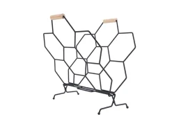 Present time - Magazine rack Honeycomb matt black
