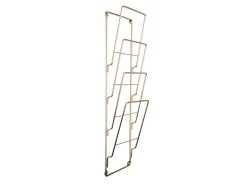 Present time - Magazine rack steel wire gold plated