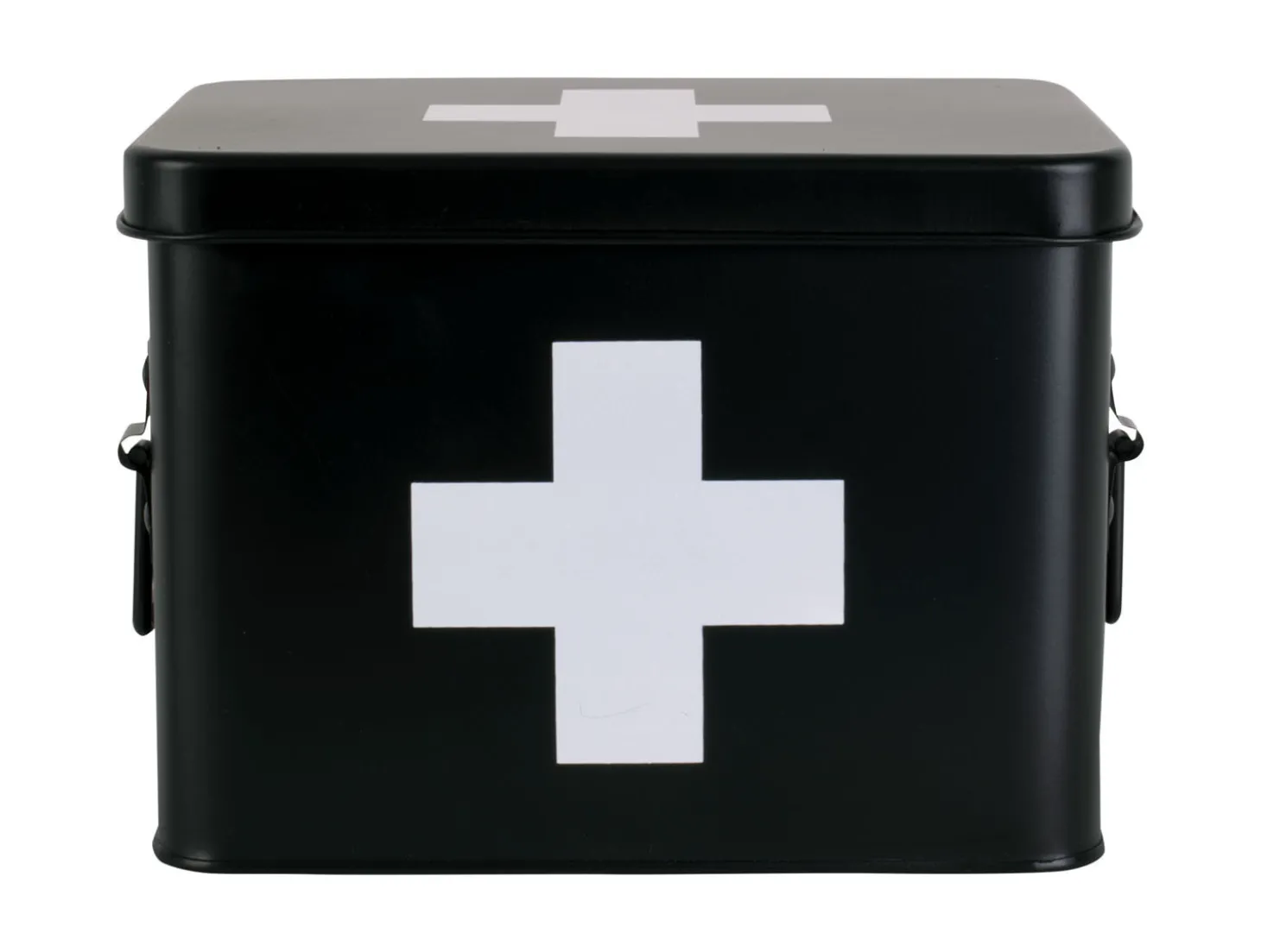 Present time - Medicine storage box medium metal matt black