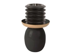 Present time - Pillar candle holder Mila small iron enamel black