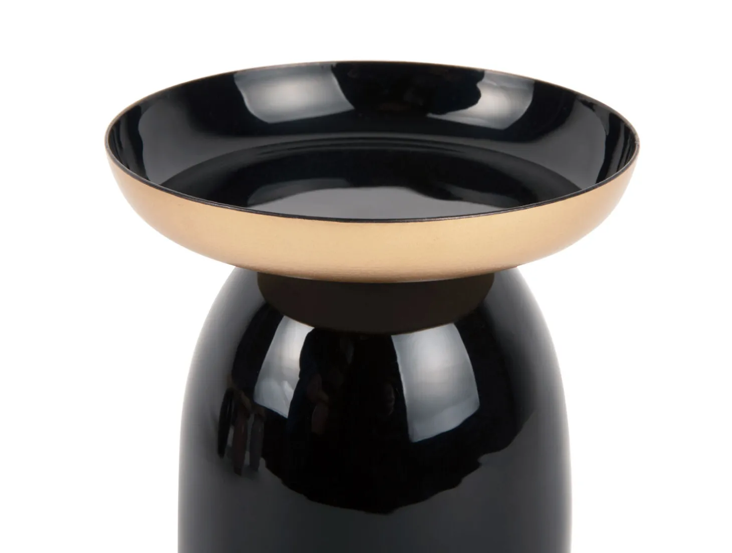 Present time - Pillar candle holder Mila small iron enamel black