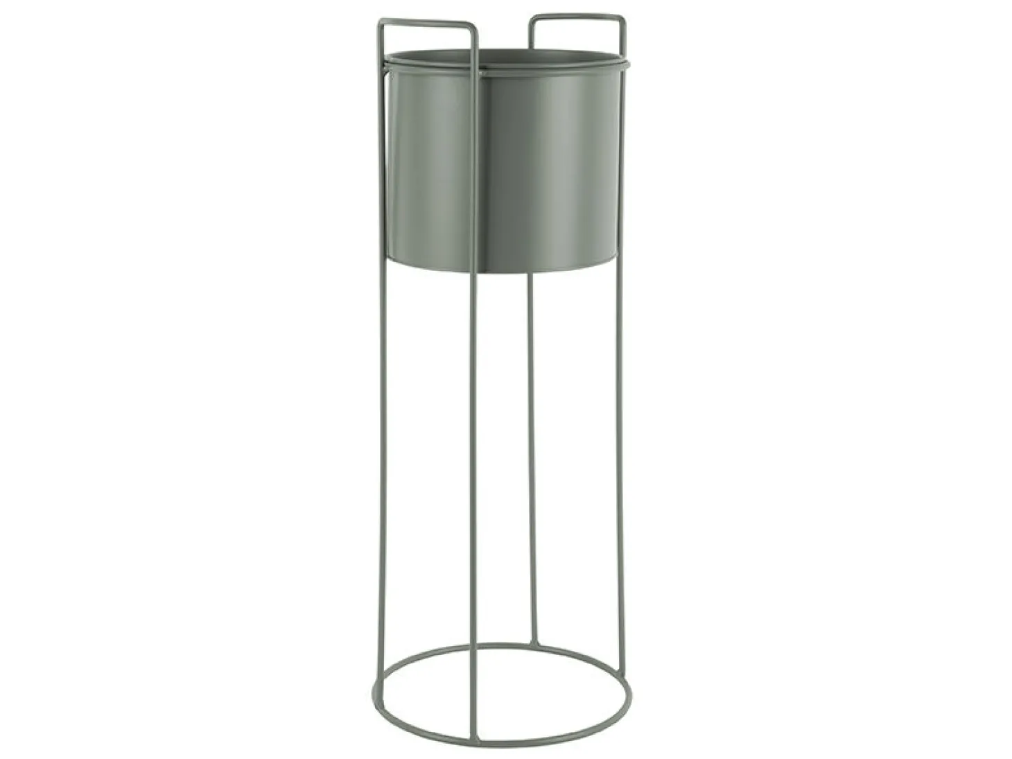 Present time - Plant pot set Essence round iron jungle green