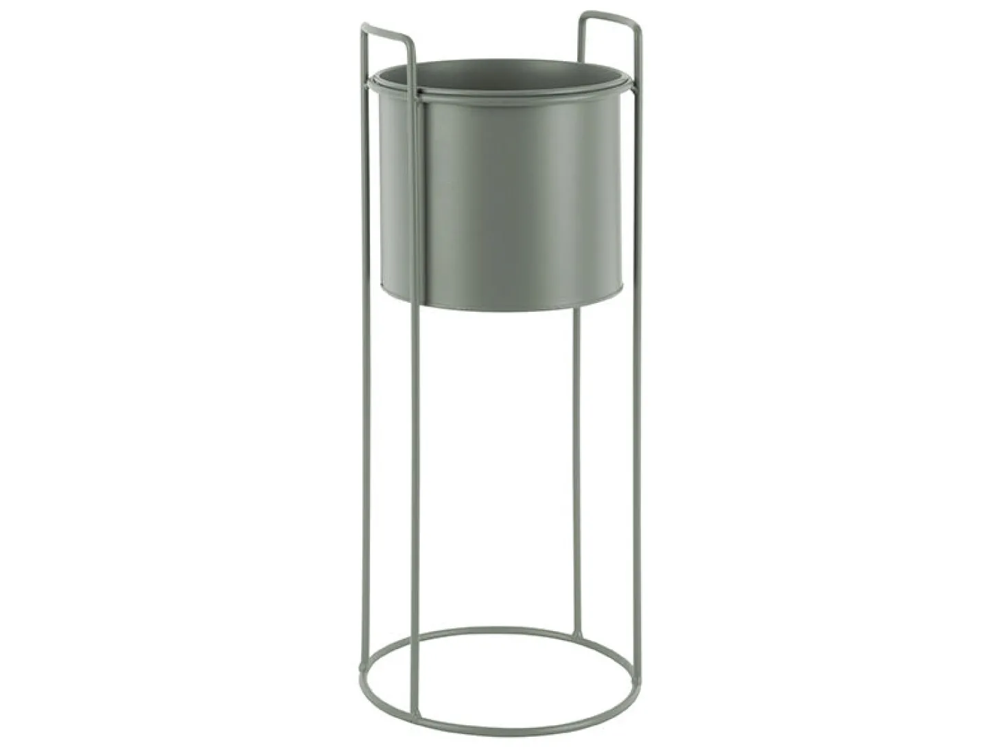 Present time - Plant pot set Essence round iron jungle green