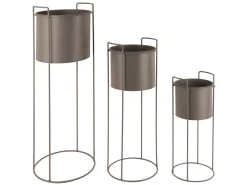 Present time - Plant pot set Essence round iron moss green