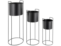 Present time - Plant pot set Essence round iron black